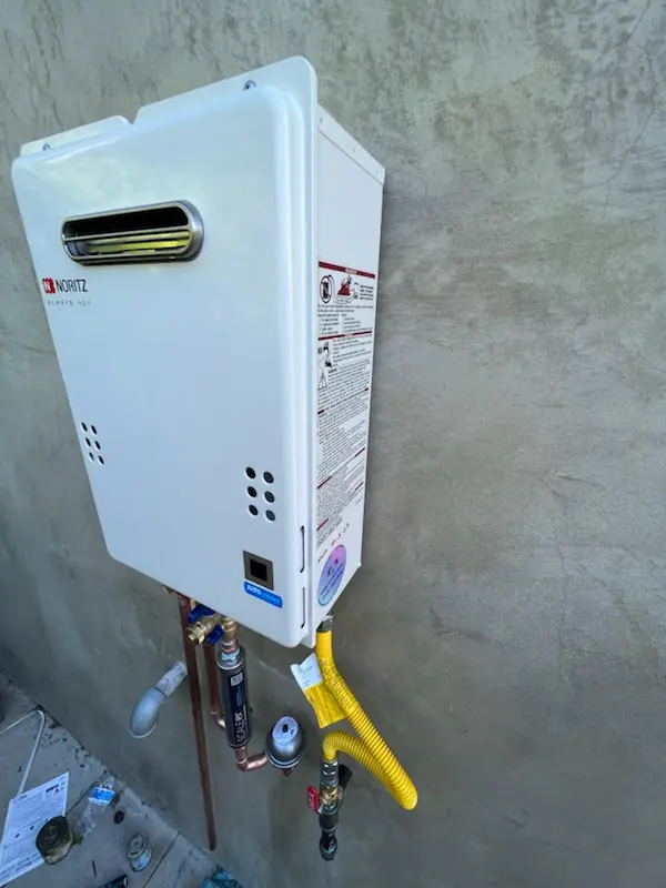Tankless water heater installation for Safari Estates homes